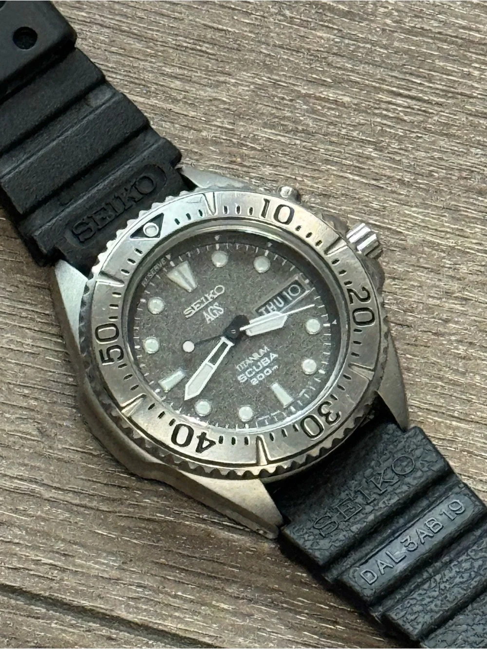 Seiko Rare Gray Ghost Titanium AGS Watch